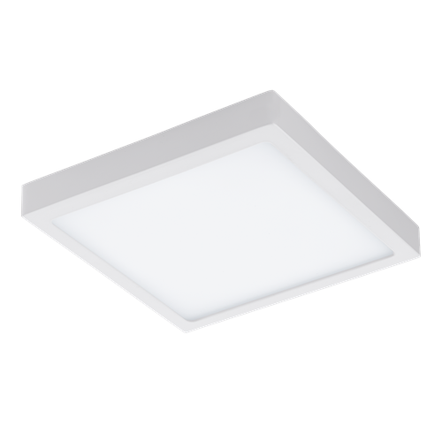 Argolis LED væg og loftlampe i støbt aluminium Hvid med skærm i Hvid plastik, 22W LED, længde 30 cm, bredde 30 cm, dybde 4 cm.